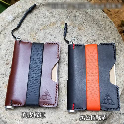 EDC Hand Made First Top Layer Cowhide Leather Notepad with Aluminum Alloy Pen Portable Recyclable Outdoor Multifunction Tools