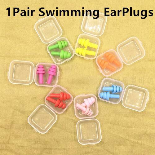 1Pair Silicone Swimming Earplugs Waterproof For Adult Swimmers Children Diving Soft Anti-Noise Ear Plug For Study Sleeping