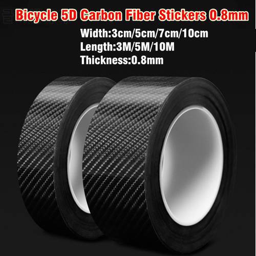 Bike Stickers Bicycle Frame Protection Tape Surface 5D Carbon Fiber Anti-scratch Bicycle Protective Film Tools Cycling Protector