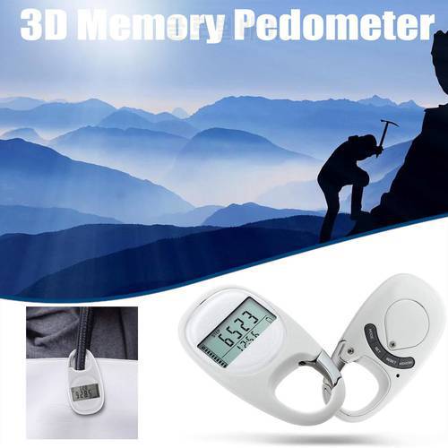 Carabiner Pedometer Walking 3d Memory Pedometer Daily Target Monitor Pedometer Sport Waterproof Carabiner Pedometers 5