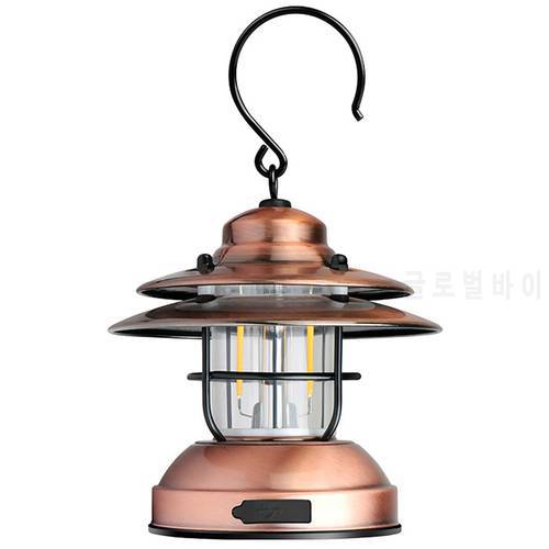 Mini Hanging Camping Lantern USB/Battery Outdoor Light Water Resistant Garden Lamp with 2 Lighting Modes for Camping Lantern