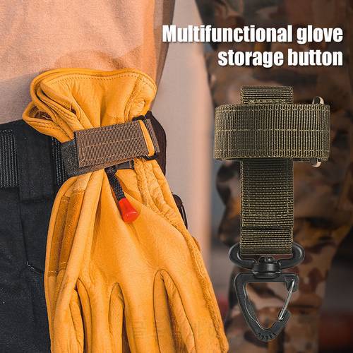 Gloves Storage Buckle Multifunctional Military Fan Outdoor Tactical Climbing Rope Storage Hook Adjustable Rope Hanging Buckles