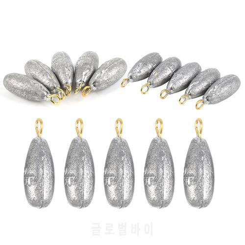 5PCS/Lot Weight Size 10g/20g water droplets lead weights fishing lead sinkers fishing accessories