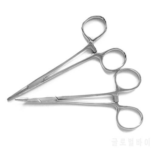 Stainless Steel Fishing Scissors Fish Hook Bait Pliers Line Cutter Remover Curved Tip Clamps Fishing Locking Forceps Accessories