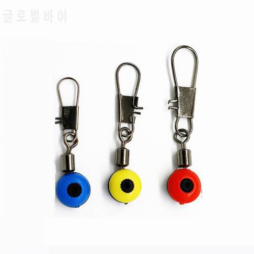 20PCS/Lot Space Beans Fishing Connector Float Connector Rolling Swivel Fishing Supplies with Box Carry Fishing Tackle tool