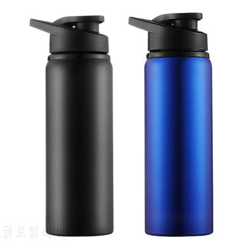 Bicycle Water Bottle 700ml Portable Stainless Steel Straight Drinking Outdoors Sports Travel Kettle Metal Water Bottle