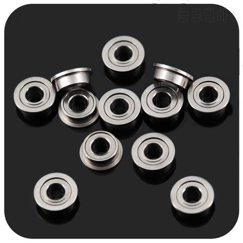 100pcs F683ZZ MF73ZZ 3*7*2.5 miniature flange deep groove ball bearings 3x7x2.5 mm model bearing