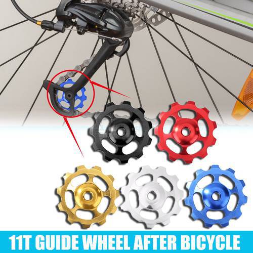 11T Aluminum Alloy MTB Rear Derailleur Jockey Wheel Bicycle Ceramic Bearing Guide Roller Rear Derailleur Pulley Guide Pulleys