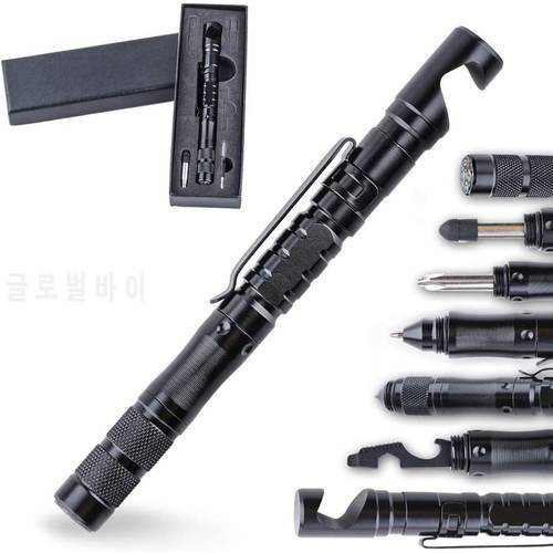 Tactical Pen, Multitool Pen 11 in 1 Survival Pen Emergency Survival Pen with 3 Refills and Screwdriver Multi-Purpose Tool Pen