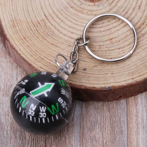 Ball Keychain Liquid Filled Compass For Hiking Camping Travel Outdoor Survival O10