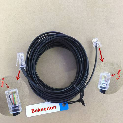 Extend Connecting cable 4pins/8pins for Kenwood TM-V71A V71E radio seperate front panel and real panel 3 meters