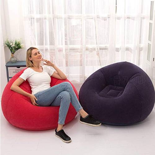 Large Lazy Inflatable Sofa Chairs PVC Lounger Seat Bean Bag Sofas Pouf Puff Couch Tatami Living Room Camping Backpacking Travl