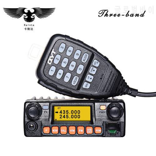QYT KT-8900R Two-way Mini Car radio VHF/UHF Tri-band 25W 200CH Scramble FM 8900r Car Mobile Transceiver Radio 50 for Cars