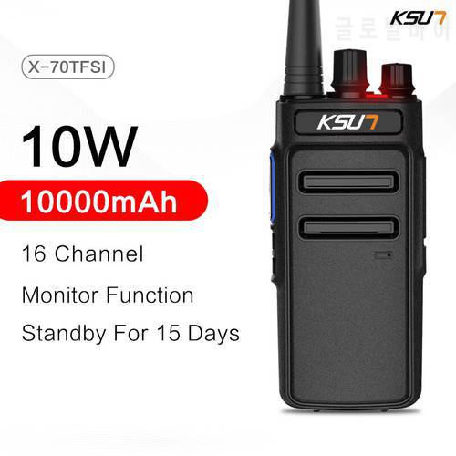 KSUN X70TFSI Two-way Radio outdoor Hunting Walkie Talkie 1000mAh High Capacity 10W With Monitor VOX Function Walkie Talkie