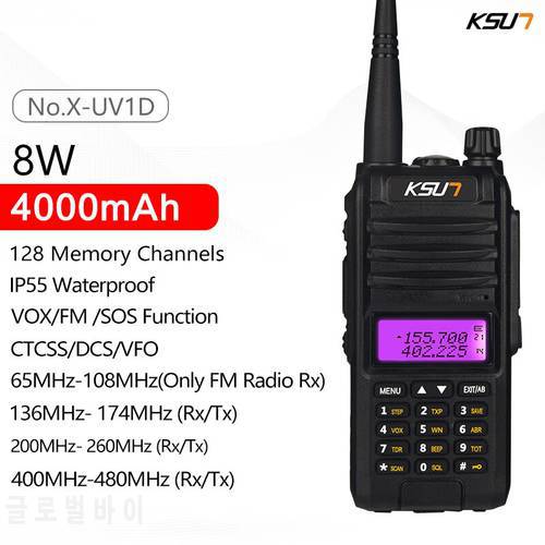 KSUN UV1D VHF UHF Tri-band Two Way Radio With VOX SOS Flashlight Function Walkie Talkie Ham Radio Communicator Transceiver