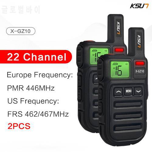 KSUN GZ10 1 Or 2PCS Mini Walkie Talkie European Legal Frequency PMR446 Intercom FRS Two Way Radio for Restaurant Hunting Radio