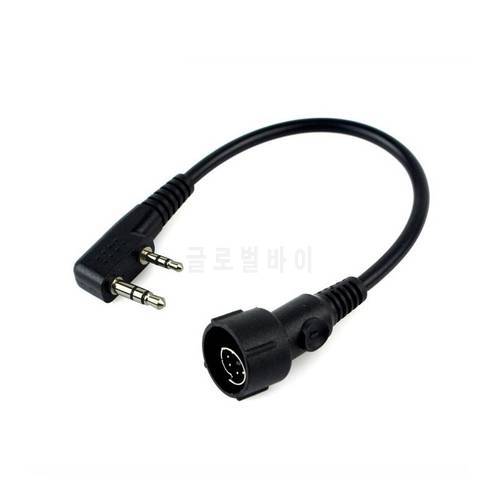 Cable For Military Bone Conduction Tactical Headphone Headset For Kenwood And Baofeng UV-5R Wouxun Two Way Radio