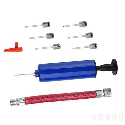 10Pcs/Set 6 Inch Ball Pump Set with 7 Needles 1 Nozzle 1 Hose Effective Air Pump for Football Basketball Volleyball WW