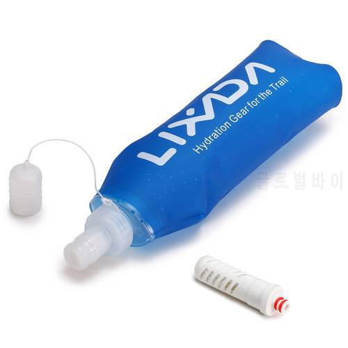 500 ML Lixada Portable Bottle Soft Flask Soft Water Bottle Portable Kettle with Filter for Camping Running