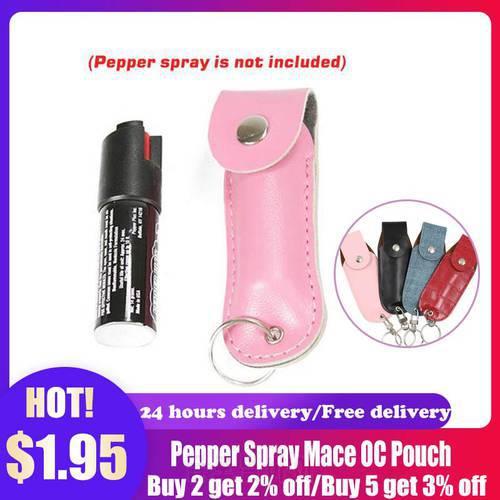 Open Tope Polymer Pepper Spray Mace OC Pouch , Duty Gear Mace Spray Holder Pouch for MK3 Canister Leather Case (Random Color)