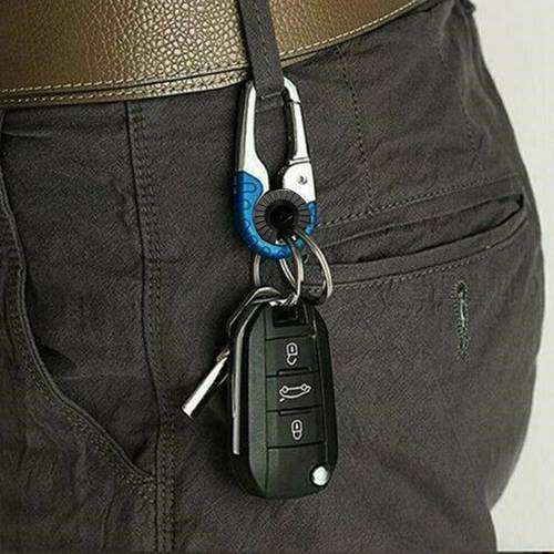 1PC Mini Metal Inlay Keychain Car Key Chain Durable Keychain Hook Buckle Outdoor Camping Carabiner Climbing Tools Creative Gift