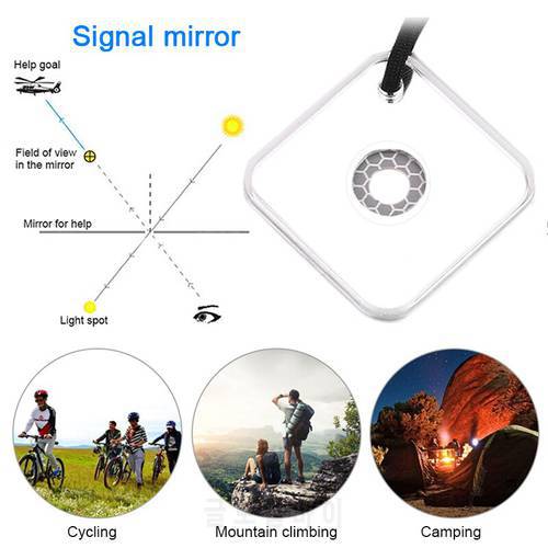 2021 New Practical Outdoor Emergency Survival Reflective Signal Mirror Hiking Camping First Aid Supplies Adventure Mirror Tool