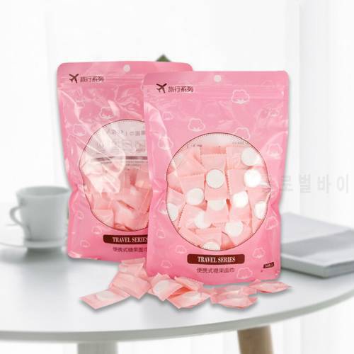Outdoor Disposable Travel Portable Travel Cotton Towe Magic Compressed Lindividually Packaged Mini Face Wash Cleaning Wipes