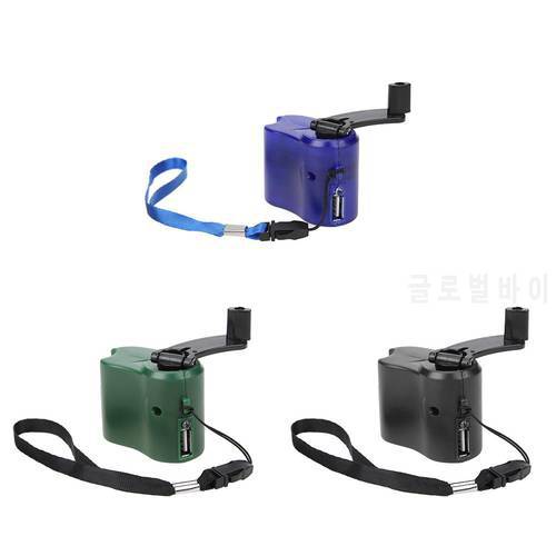 Portable USB Phone Emergency ABS Charger 5.5V Hand Crank Travel Charger