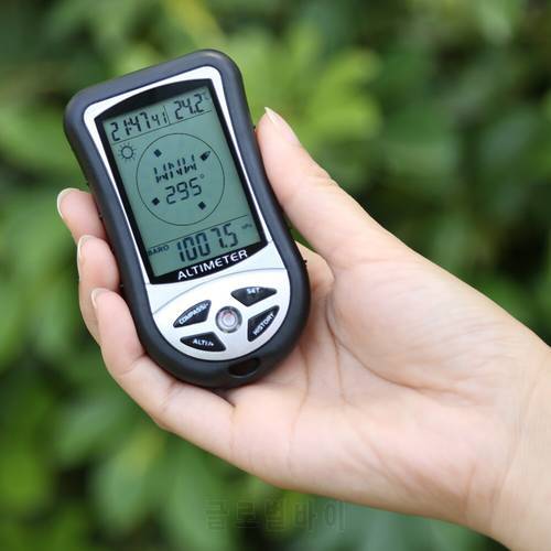 8 in 1 Electronic Handheld Compass Altimeter Barometer Thermometer Weather Forecast Time Calendar