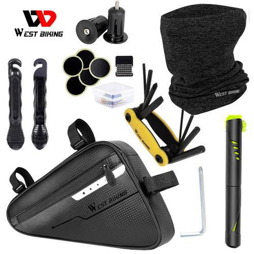 WEST BIKING Bicycle Tools Kit Include Bike Pump Bag Tools Outdoor Cycling Equipment