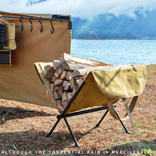 2021 Potable Firewood Log Carrier Tote Bag Fireplace Wood Holder Big Storage Cover Waterproof Carry Storage Bag Outdoor Camping