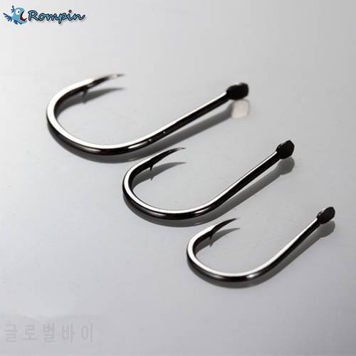 Rompin 50pcs/Box Multiple Sizes High Carbon Steel Fishing Hook Needles Barbed Fishing Hook 1 - 15 Fishing Tackle Accessories