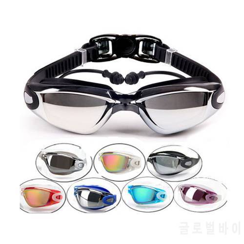 Adult Diving Glasses Optical Swimming Goggles Men Women Myopia Pool Earplug Professional Waterproof Swim Eyewear Prescription