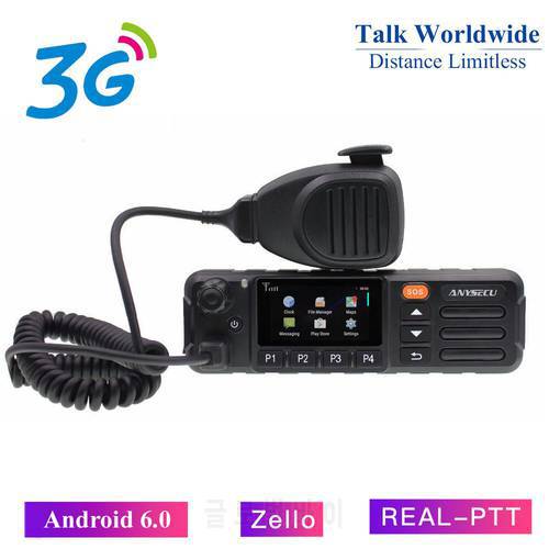 ANYSECU 3G network Radio 3G-W7 andriod 6.0 WCDMA/GSM IP Radio TM-7 with GPS SOS WIFI work with REAL PTT / ZELLO
