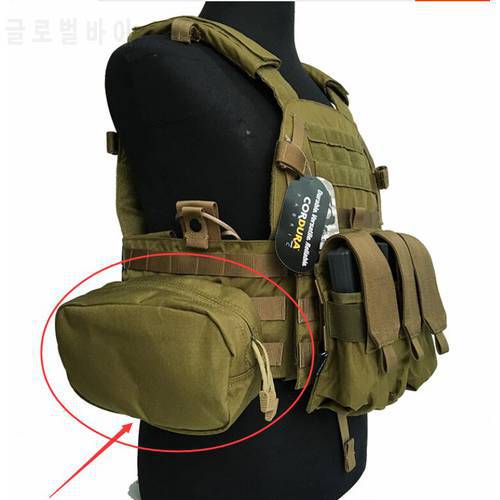 Tactical Vest Zipper MOLLE Accessory Pouch Storage Bag for Hunting Tactical Vest