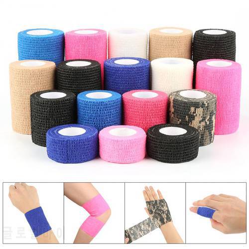 Self-adhesive Elastic Bandage First Aid Medical Health Care Treatment Gauze Tapes Tattoo Grip Tube Cover Wrap Soft Sports Tapes