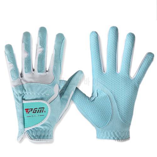 PGM Golf Gloves Women&39s Sport Gloves Left Hand & Right Hand High Quality Nanometer Cloth Golf Breathable Palm Protection