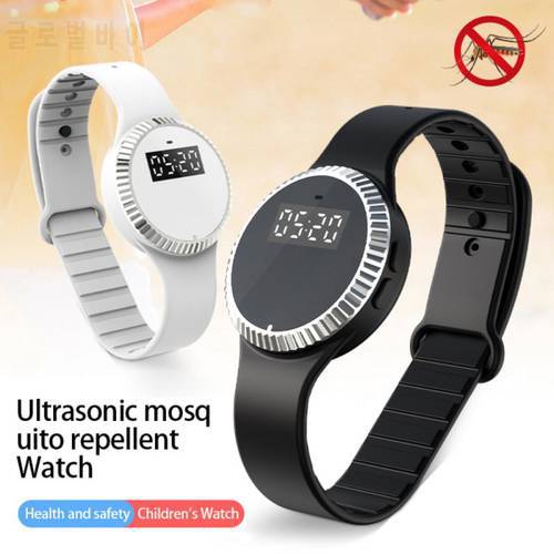 Mosquito Repellent Children Silicone Watch Safe Lightweight Wearable Mosquito Repeller Bracelet Long-last Protection Outdoor