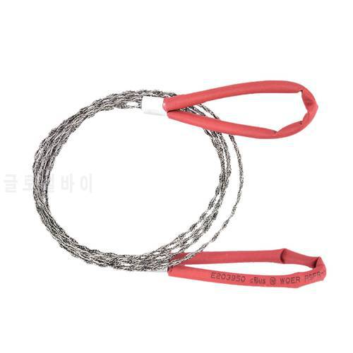 27.5in Hand Chainsaw Stainless Steel Wire Saw Four-strand Reinforced Wire Saw Portable Practical Tools For Outdoor Survival