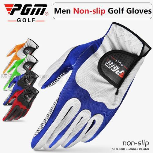 1 Pcs Golf Gloves Men Left Right Hand Soft Breathable Gloves Anti-Slip Granules Man Sports Glove Elastic Sports Mittens 5 Colors