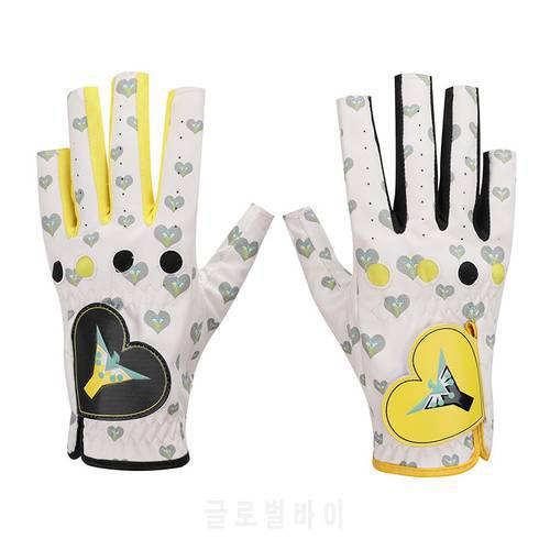 1 Pair Women&39s Golf Glove Lady Fingerless Breathable Sport Glove Left and Right Golf Gloves