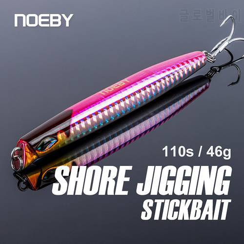 NOEBY Sinking Pencil 110mm 46g Shore Jigging Fishing Lures Artificial Hard Baits Stickbait Jig Sea Slow Jigging Fishing Lures
