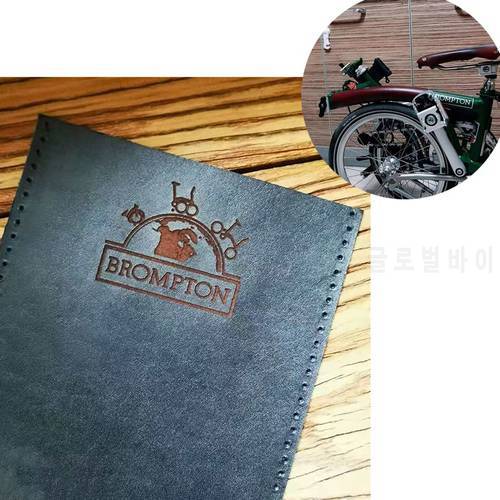 Cowhide Handmade Leather Bike Frame Protector Cover For Brompton Folding Bicycle Frame Cover Wax Ropefor