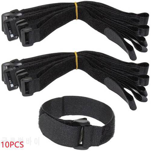 10 PCS Reusable Fastening Bike Tie Nylon Hook & Loop Durable Multil Purpose Self-adhesive High Quality Strap Cable Ties