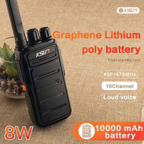 KSUN X30LH Walkie Talkie UHF 400-470MHz Portable Two-way Radio PTT Walkie-talkies for Hunting Radio Transceiver