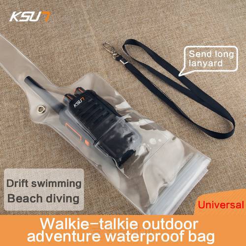 Recommend Pouch For Walkie Waterproof Bag Case Talkie Two-Way Radios Full Protector Cover Holder With Lanyard