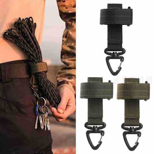 Molle KeyChain Heavy Duty Firefighter Glove Strap Mini Carabiner Clips Hook Adjustable Holder Hanger For Camping Work At Height