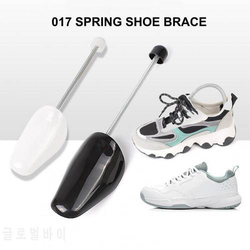1 Pair Shoe Tree Shaper Adjustable Anti-corrosion PP Anti-wrinkle No Deformation Automatic Retractable Spring Shoe Tree