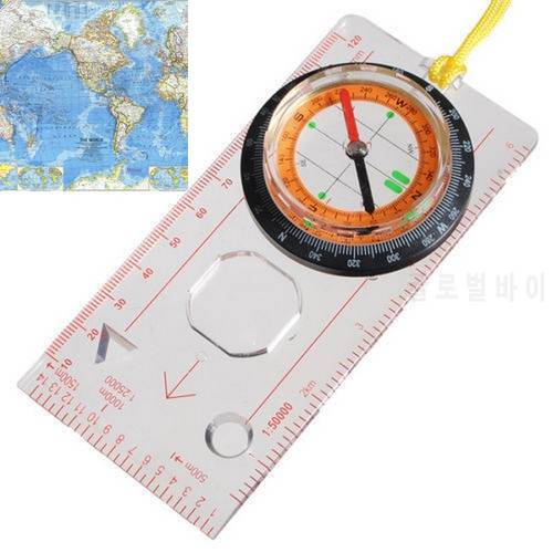MM Map Scale Ruler Compass Professional All In One Outdoor Army Scouts Baseplate Multifunctional Survival Orienteering Equipment