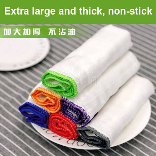 Bamboo charcoal fiber dishwashing cloth non oil absorbent dishwashing towel cleaning artifact kitchen rag